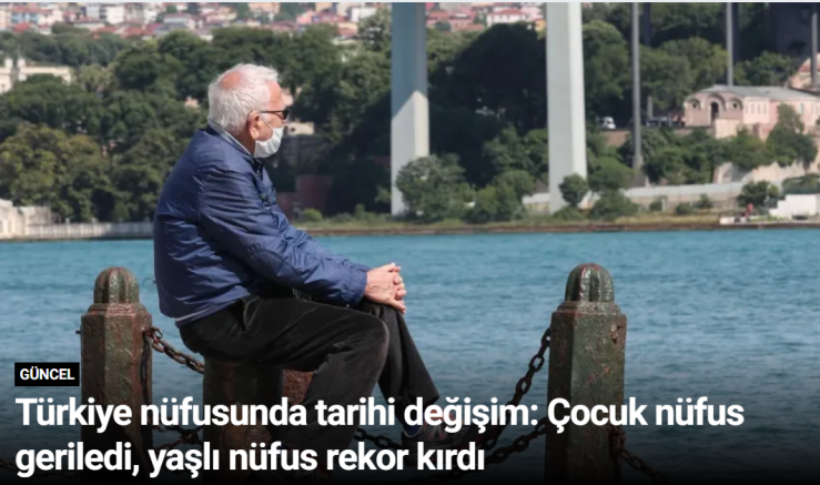 Türkiye nüfusunda tarihi değişim: Çocuk nüfus geriledi, yaşlı nüfus rekor kırdı