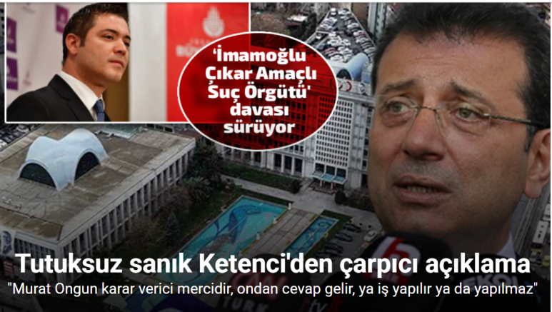Tutuksuz sanık Ketenci: 
