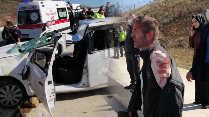 Tuzla'da takla atan otomobildeki 2 kişi yaralandı