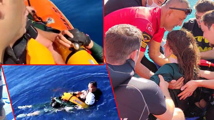 Ukraynalı kadın paraşüt pilotu denize düştü, dili boğazına kaçtı!