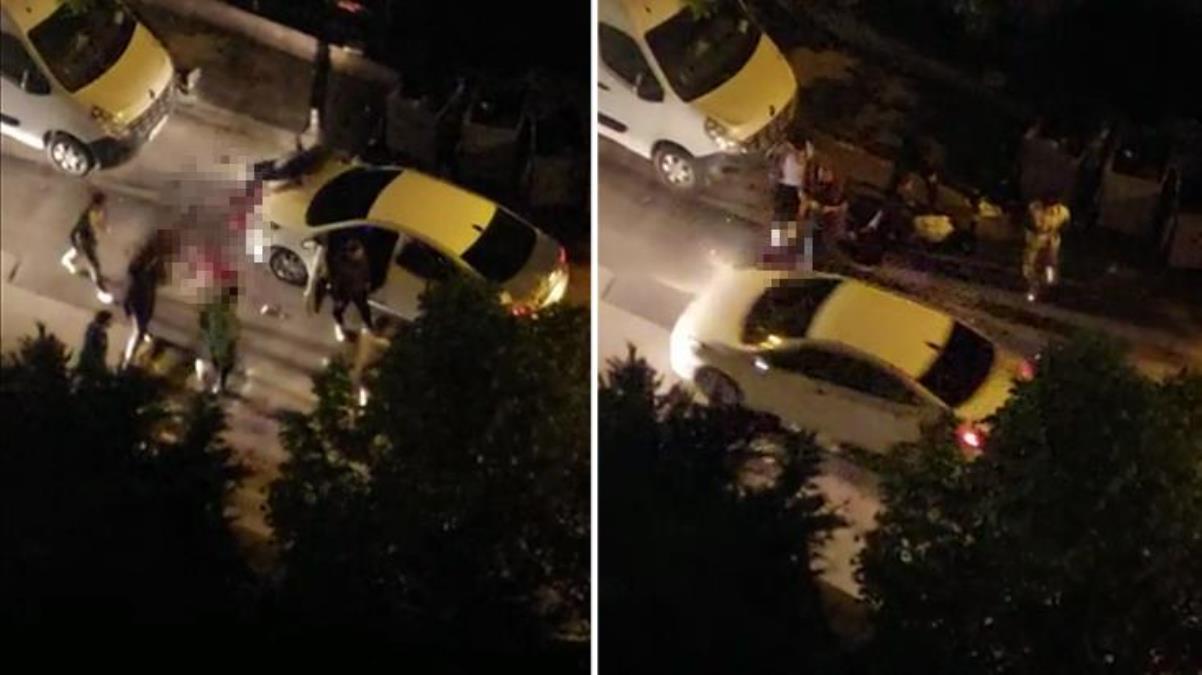 Ümraniye'de dehşete düşüren olay! Sokak ortasında bıçakladıkları adamı öylece bırakıp gittiler