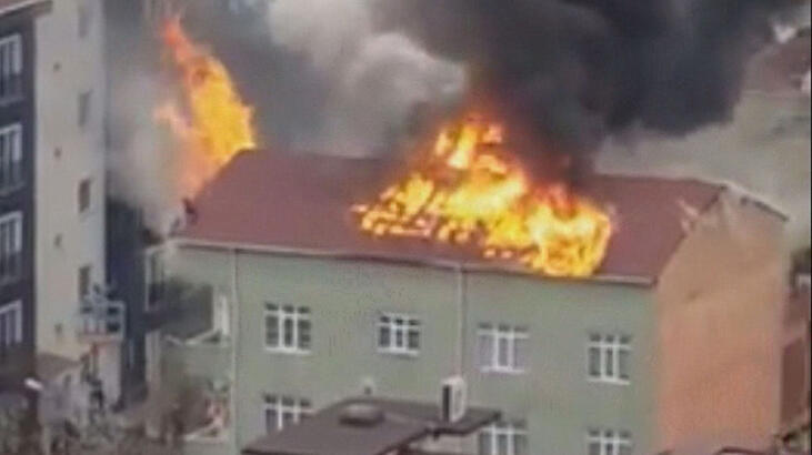 Ümraniye'de korku dolu anlar! Alevlerin arasında kaldı