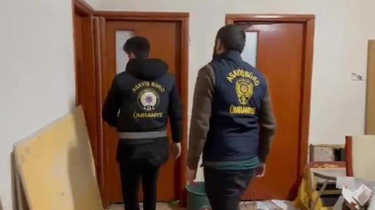 Ümraniye'de uyuşturucu serasına çevrilen eve baskın