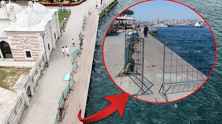 Üsküdar'da Şemsi Paşa Camii'nin yanına yapılan yol kapatıldı!