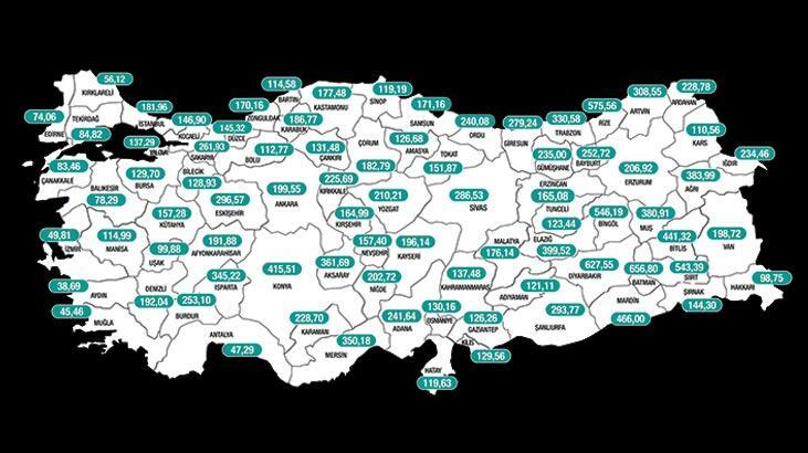 Vaka yoğunluğu 48 ilde arttı