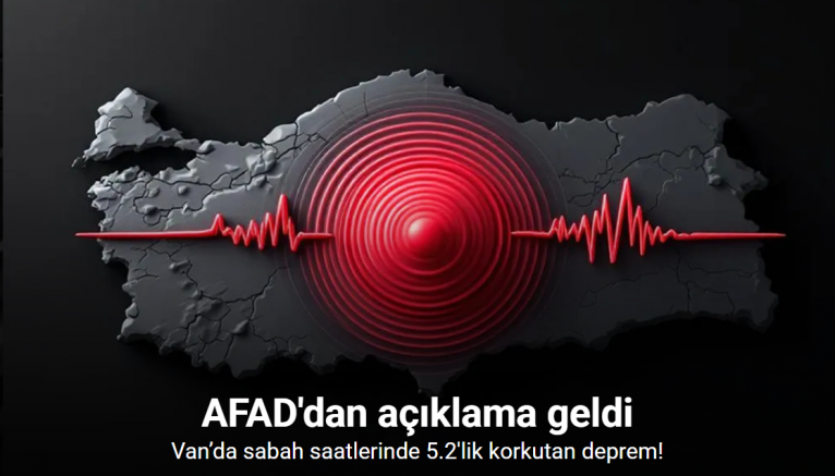 Van’da 5.2 büyüklüğünde deprem