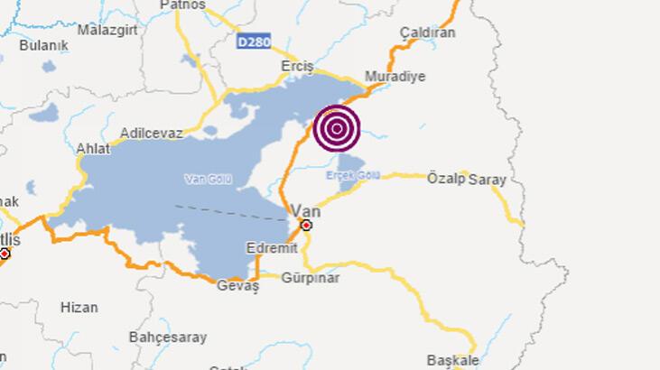 Van'da 4.4 büyüklüğünde deprem