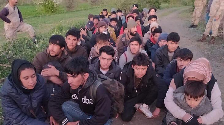 Van'da, tarlada 57 kaçak göçmen yakalandı