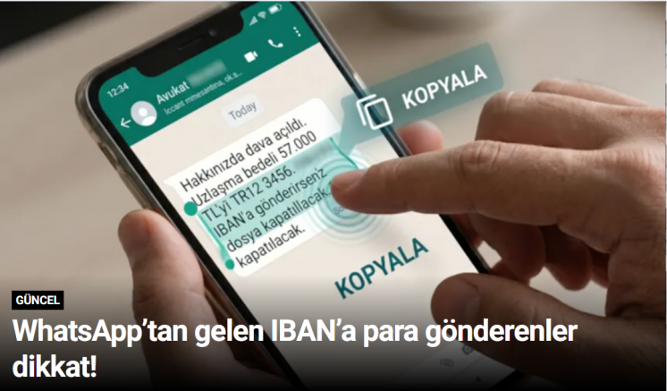 WhatsApp’tan gelen IBAN’a para gönderenler dikkat!