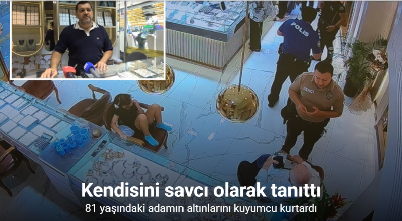 Yalova’da kuyumcunun dikkati, 81 yaşındaki vatandaşı dolandırılmaktan kurtardı