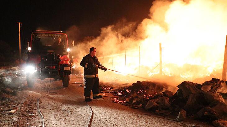Yalova'da çöplük alanda çıkan yangın söndürüldü