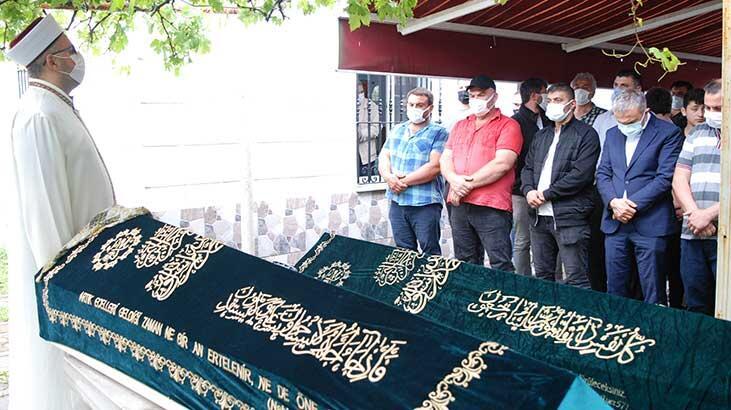 Yangında hayatını kaybeden anne ve oğlunun cenazeleri toprağa verildi