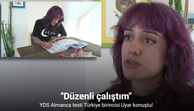 YDS Almanca testi Türkiye birincisi Uyar: 