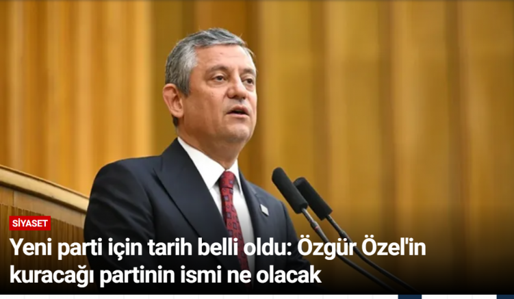 Yeni parti için tarih belli oldu: Özgür Özel'in kuracağı partinin ismi ne olacak