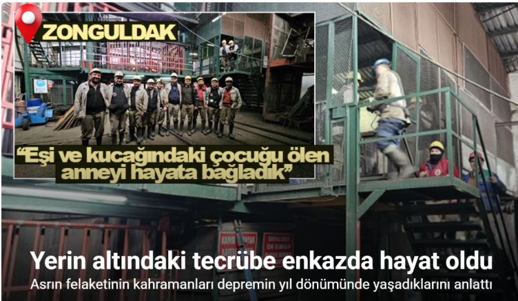 Yerin altındaki tecrübe enkazda hayat oldu