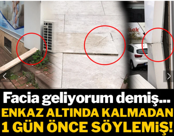 Yıkımdan 24 saat önce... Tahtalarla tutturulmuş..