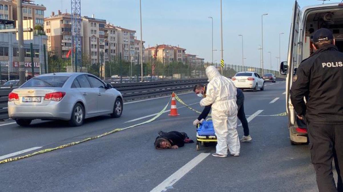 Yol ortasına yatıp trafiği kesti, 