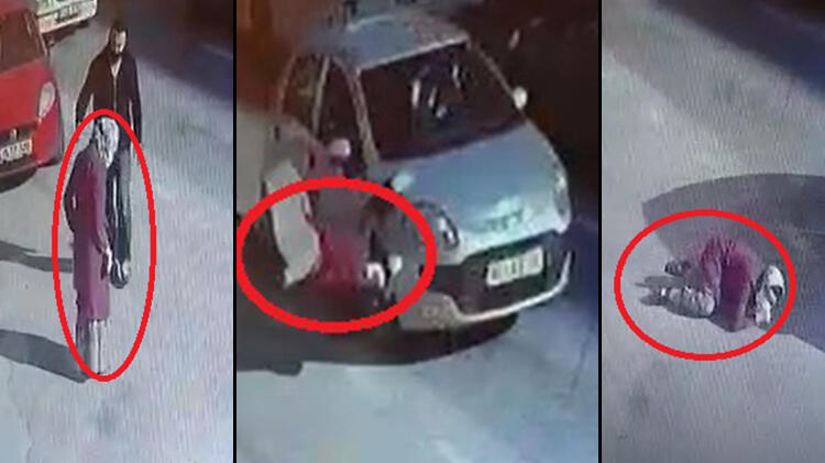 Yolun karşısına geçmek isteyen kadına otomobil çarptı!