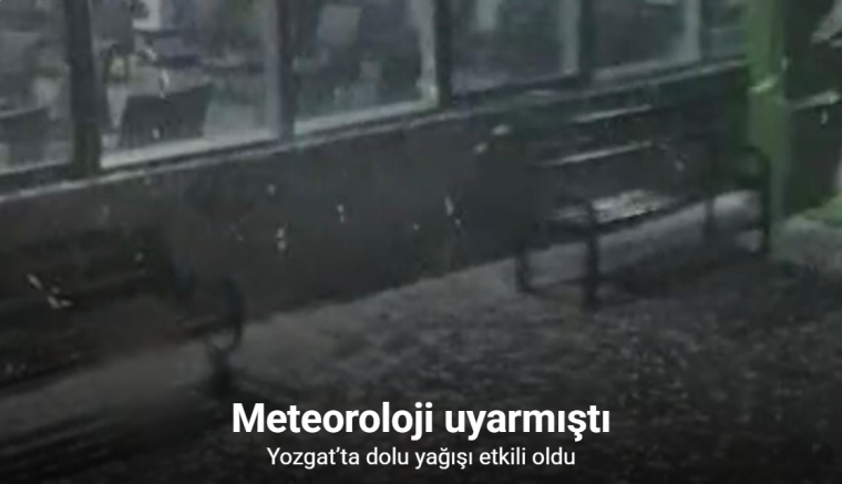 Yozgat’ta dolu yağışı etkili oldu