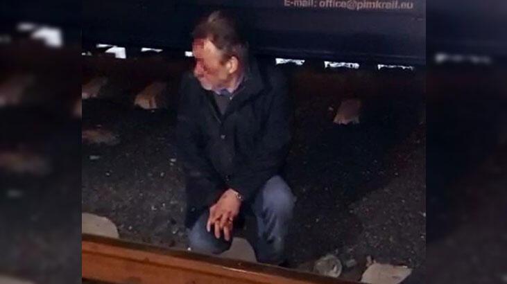 Yük treninin çarptığı şahıs ölümden döndü!