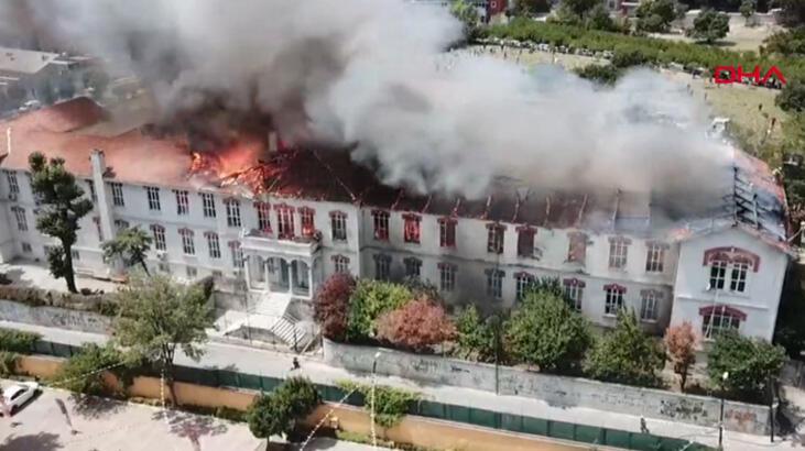 Zeytinburnu Balıklı Rum Hastanesi'nde çıkan yangın söndürüldü!