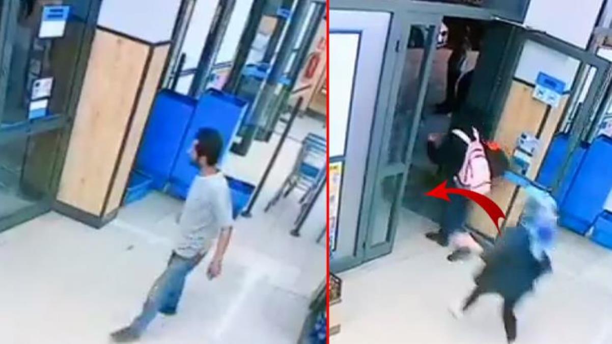 Zincir marketten 20 litre ayçiçek yağı çalmaya çalışan hırsız yakayı ele verdi! Olay anbean kamerada