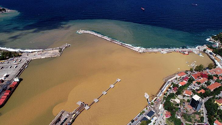 Zonguldak'ta deniz çamur rengine döndü! Çöp yığınları limanı kapladı
